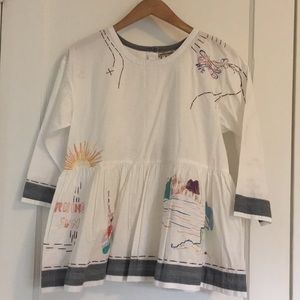 Holding Horses Rising Sun peplum top